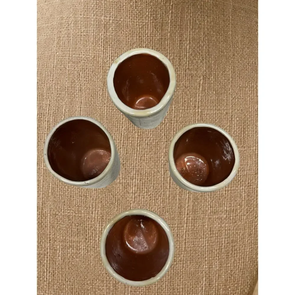 Floriberto Bustillos Xalitla Mexican Folk Art Tequila Shot Cups Set 4
